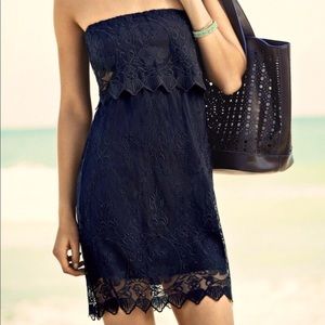 Express off Should Black Lace Dress